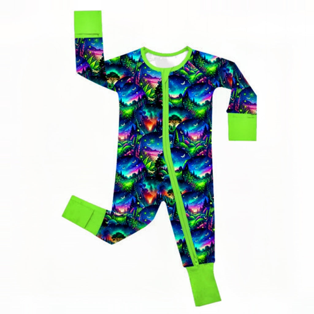 Neon Nightfall Bamboo Romper
