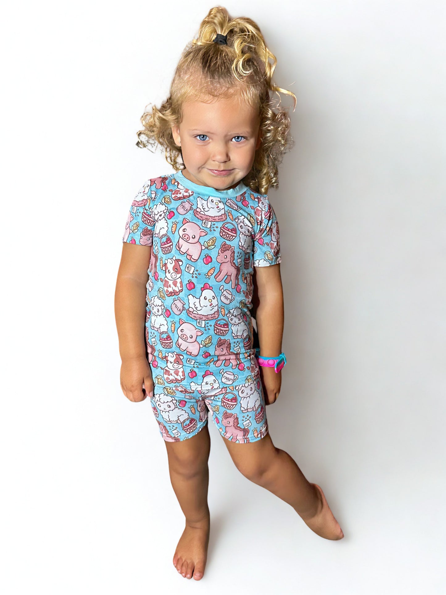 Farming Fun Short Sleeve & Shorts Bamboo Two Piece Set