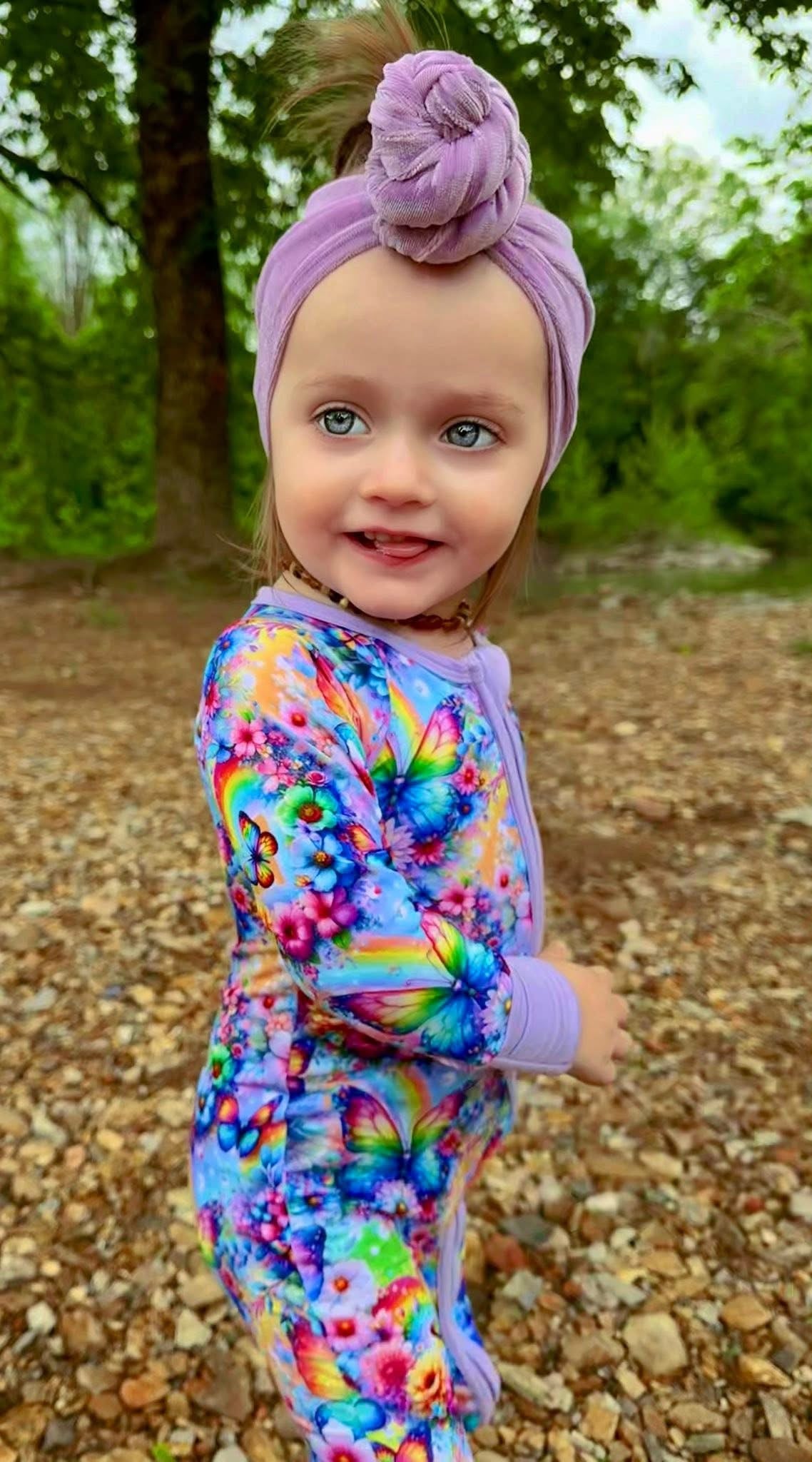 Rainbow Flutters Bamboo Romper