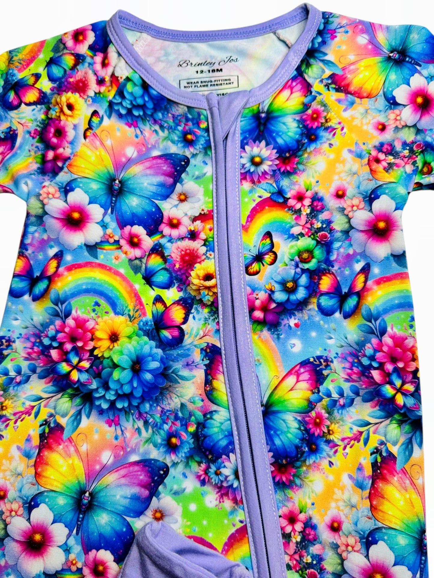 Rainbow Flutters Bamboo Romper