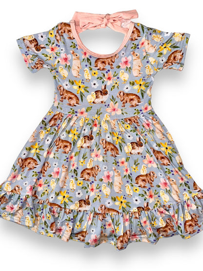 Bunny Blooms Twirl Dress