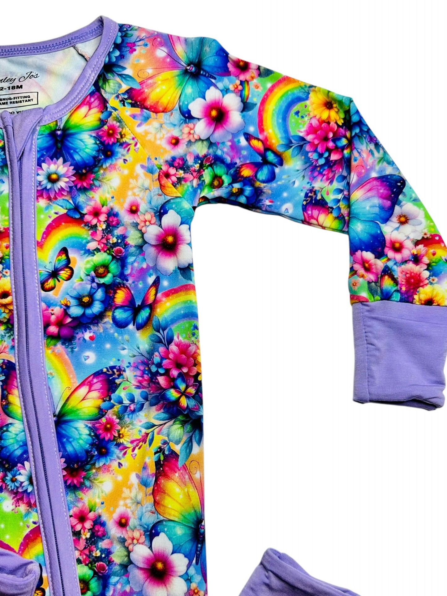 Rainbow Flutters Bamboo Romper