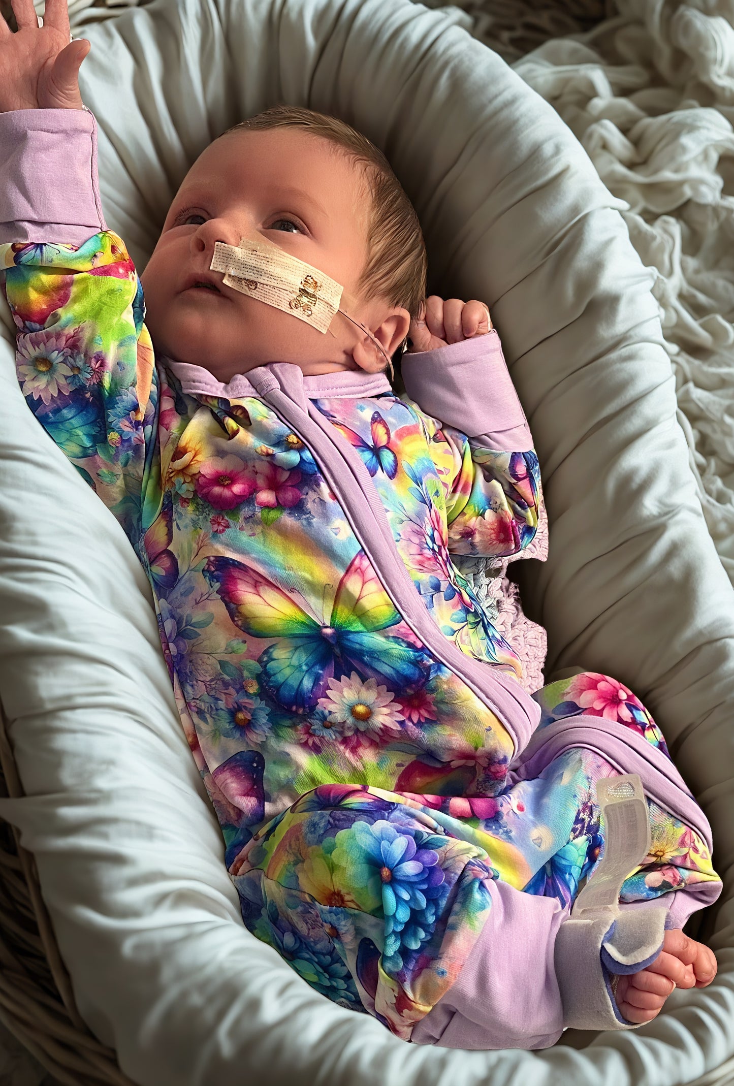 Rainbow Flutters Bamboo Romper