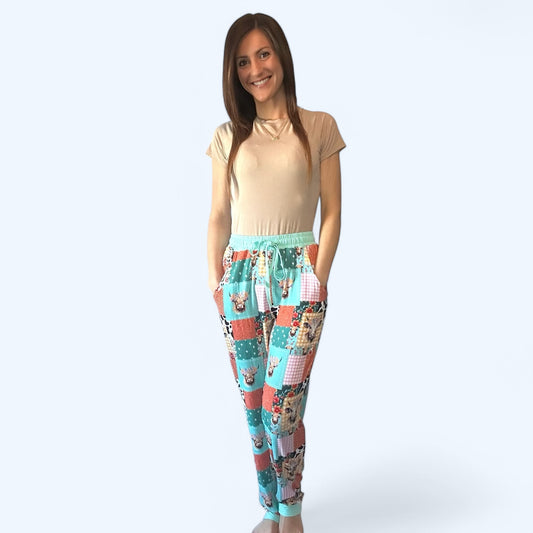 Patchwork Pasture Adult Joggers