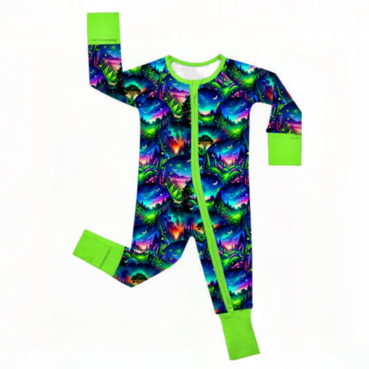 Neon Nightfall Bamboo Romper