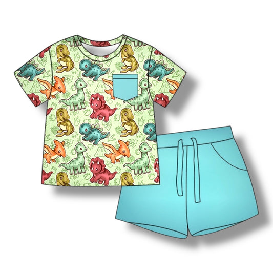 Wild Dinos Pocket Tee & Short Set