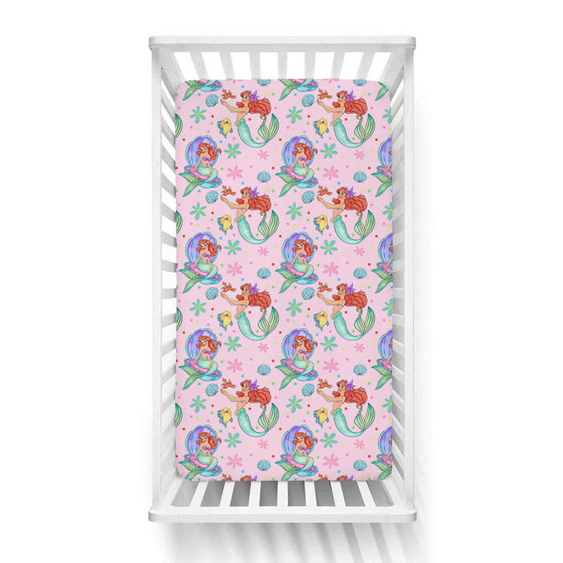 Under the Sea Mermaid Crib Sheet