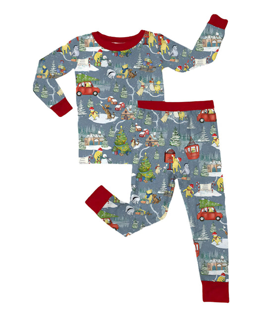 Winter Woodlands Two Piece Bamboo Pajama Set