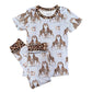 Love you Long Time Short Sleeve Two Piece Bamboo Pajama Set