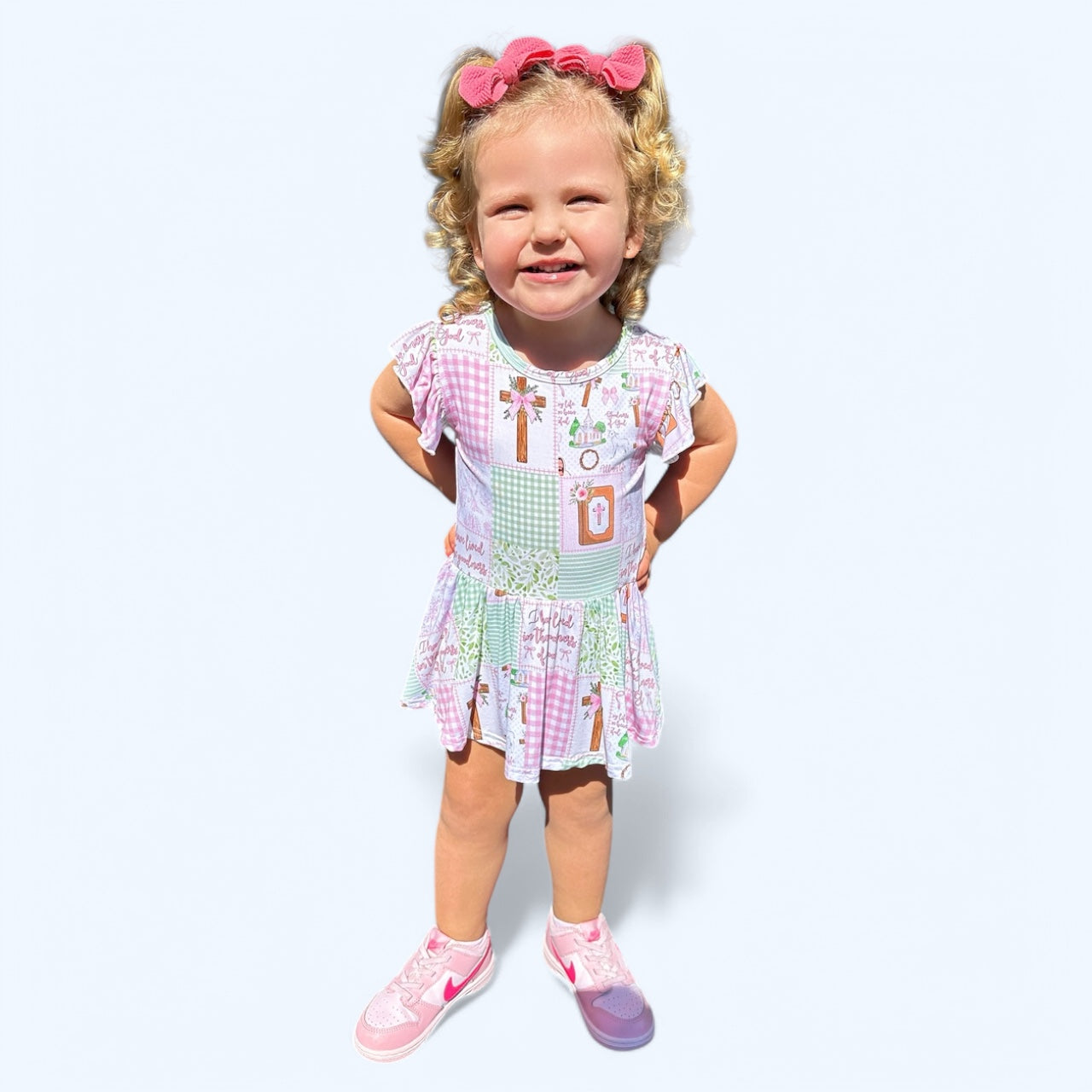 The Goodness of God Bamboo Twirl Dress With Bodysuit & Snaps