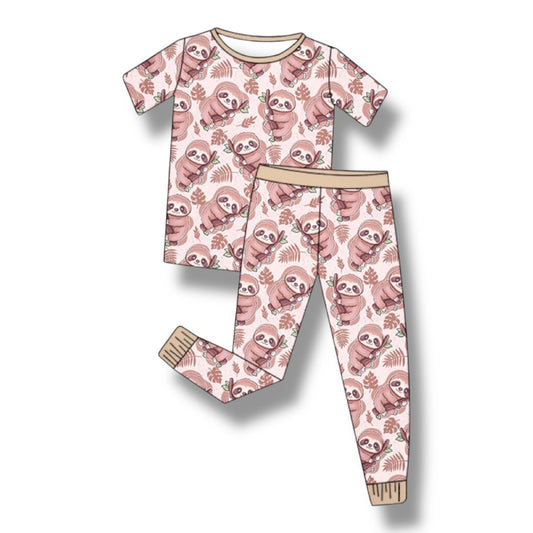 Wild Sloths Bamboo Two Piece Set