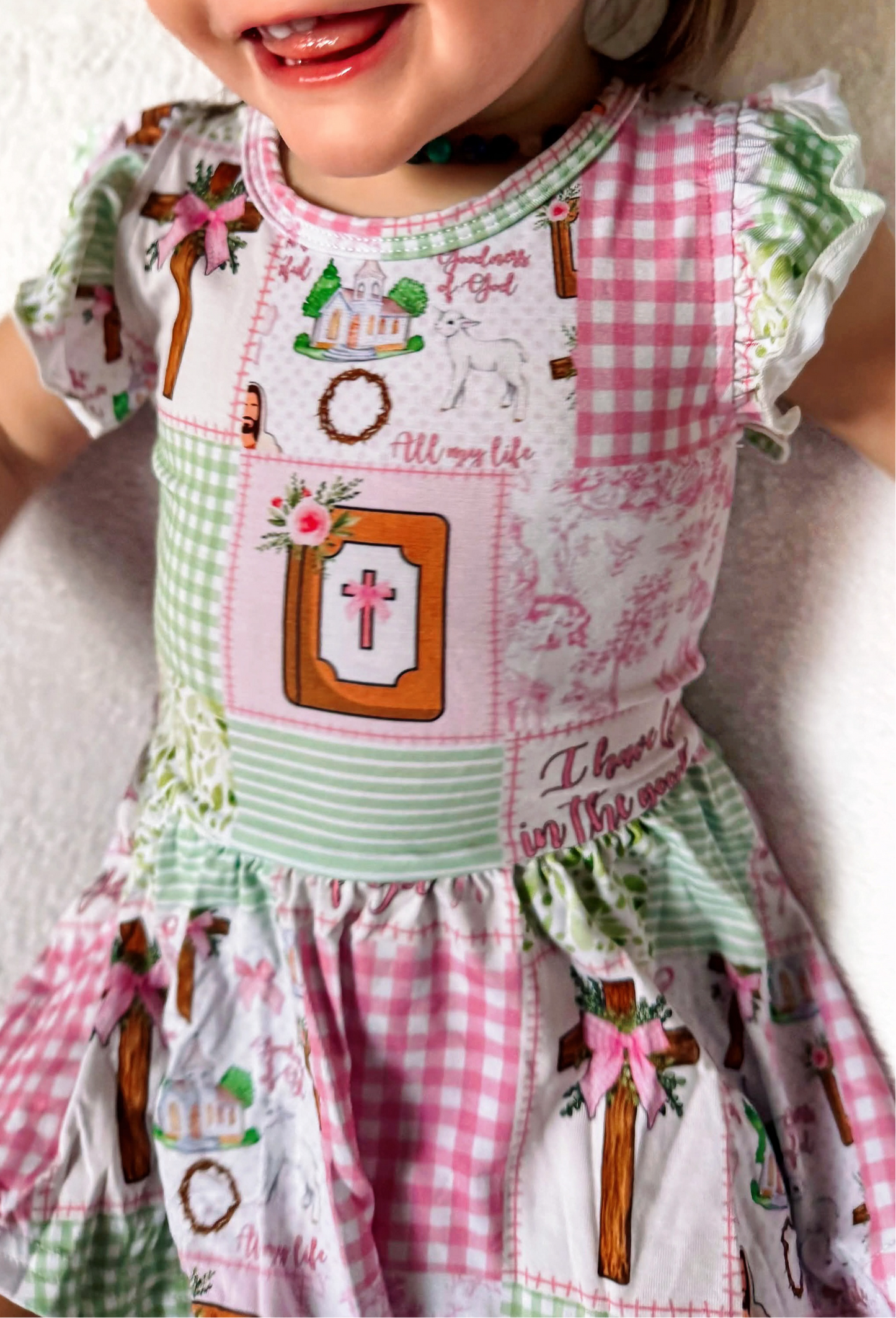 The Goodness of God Bamboo Twirl Dress With Bodysuit & Snaps