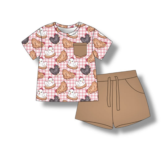 Wild Chicks Pocket Tee & Short Set