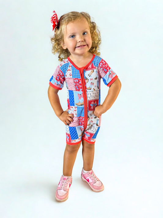 Star-Spangled Sweetheart Bamboo Shortie