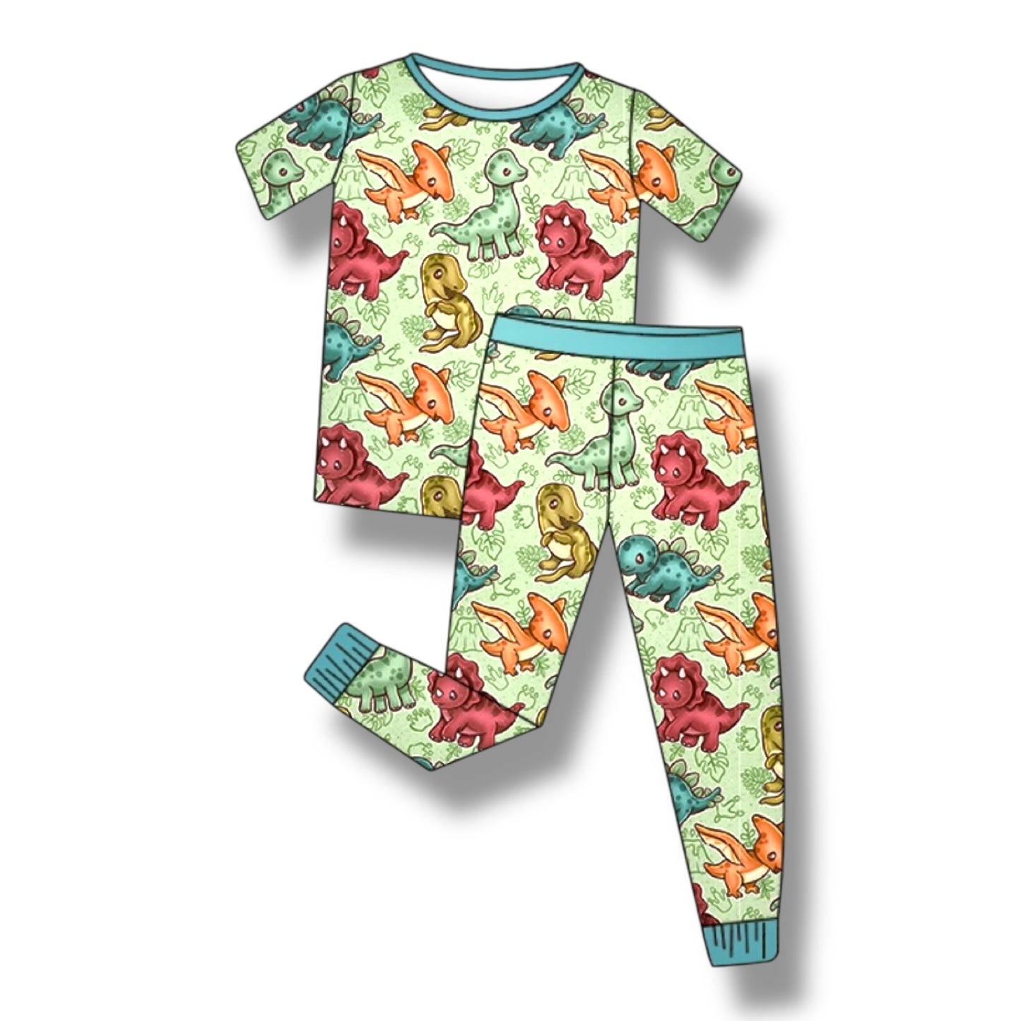 Wild Dinos Bamboo Two Piece Set