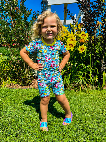 Moowaves Bamboo Short Sleeve & Shorts Two Piece Set