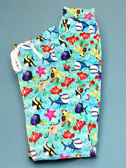 Under the Sea Fishy Adult Bottoms