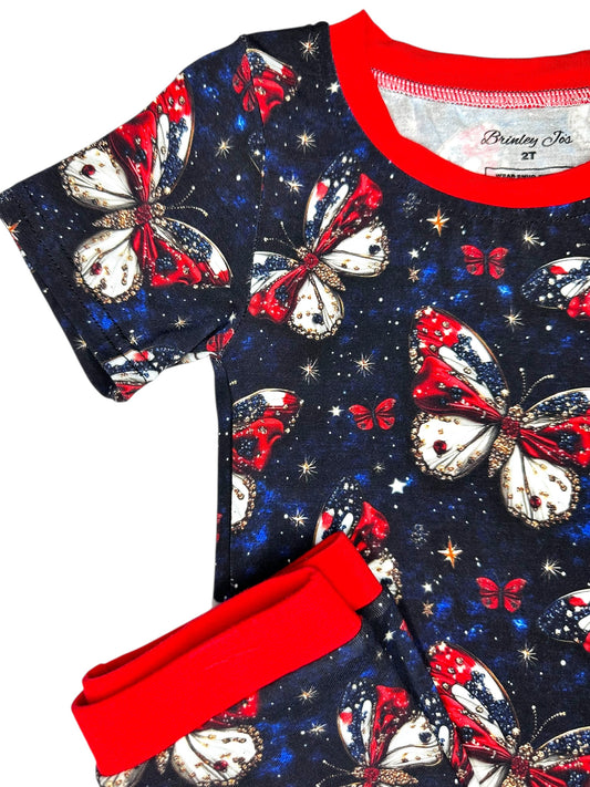 Firework Flutters Bamboo Two Piece Short Set