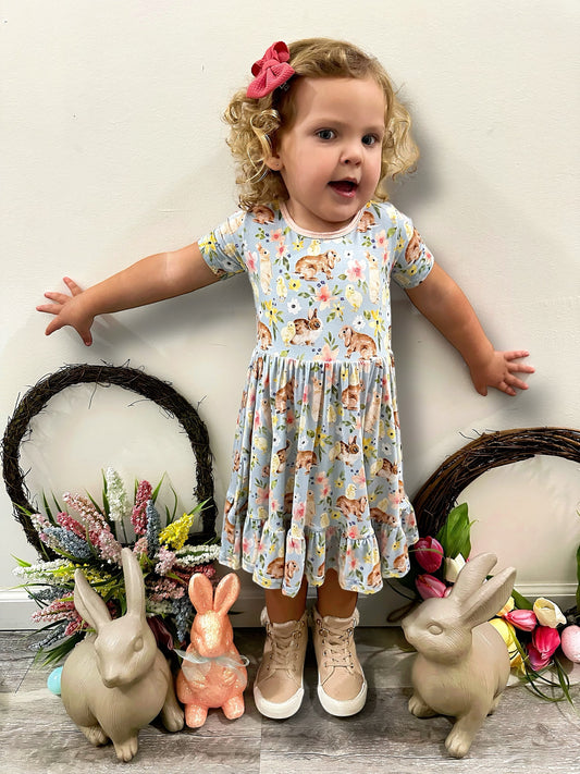 Bunny Blooms Twirl Dress