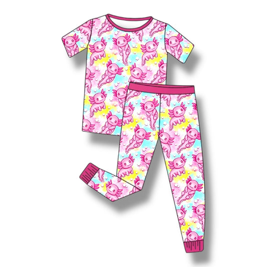 Wild Axolotl Bamboo Two Piece Set