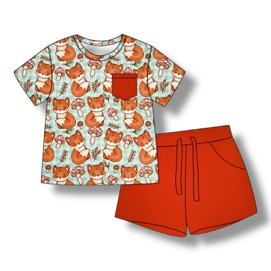 Wild Fox Pocket Tee & Short Set