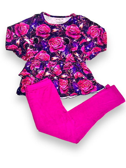 Petal Princess Peplum Legging Set